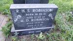 ROBINSON D.H.S. 1918-1987 :: ROBINSON  M.D. 1922-1989