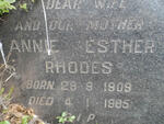 RHODES Annie Esther 1909-1965