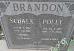 BRANDON Schalk 1922-1983 & Polly 1925-2002