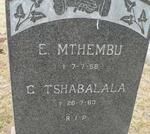 MTHEMBU E. -1958 :: TSHABALALA G. -1963