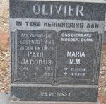 OLIVIER Paul Jacobus 1915-1983 & Maria M.M. 1918-2010