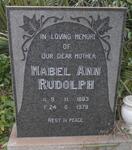 RUDOLPH Mabel Ann 1893-1979