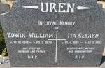 UREN Edwin William 1918-1973 & Ita Gerard 1921-1997