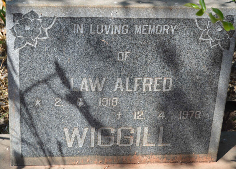 WIGGILL Law Alfred 1919-1978