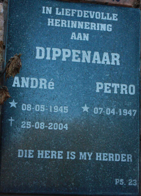 DIPPENAAR Andre 1945-2004 & Petro 1947-