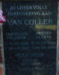 COLLER Cornelius Frederik, van 1926-1991 & Hester Aletta 1930-1999