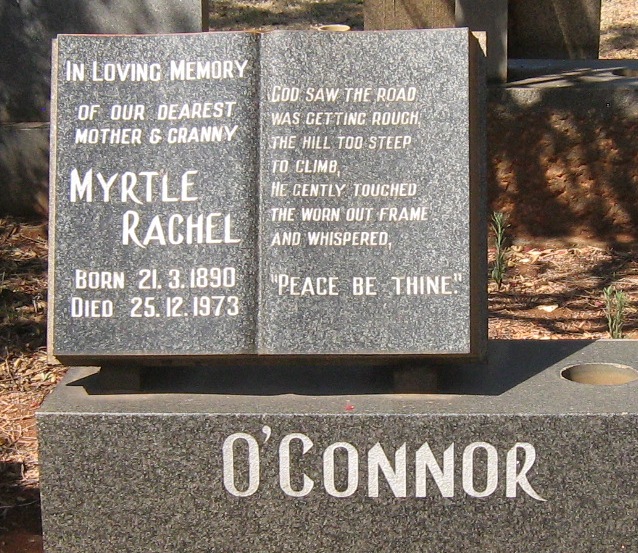 O'CONNOR Myrtle Rachel 1890-1973