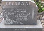 ODENDAAL Christina Gezina nee DU PLESSIS 1896-1967