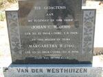 WESTHUIZEN Johan C.M., van der 1904-1969 & Margaretha H. 1904-1996