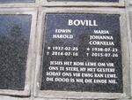 BOVILL Edwin Harold 1937-2014 & Maria Johanna Cornelia 1938-2015