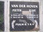 HOVEN Pieter, van der 1925-2012 & Elsie 1927-2014