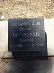 PLESSIS Susanna J.M., du nee MALAN 1915-1993