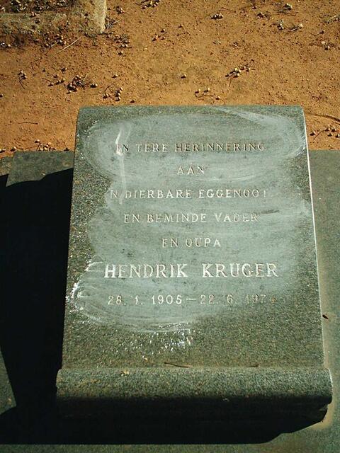 KRUGER Hendrik 1905-1974