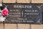 HAMILTON D.M. 1919-2011 :: HAMILTON S.M. 1944-
