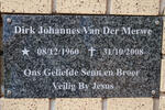 MERWE Dirk Johannes, van der 1960-2008