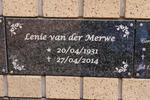 MERWE Lenie, van der 1931-2014