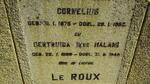 ROUX Cornelius, le 1875-1952 & Gertruida MALAN 1888-1948