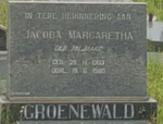 GROENEWALD Jacoba Margaretha nee TALJAARD 1903-1980