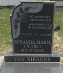 NIEKERK Susanna Maria, van 1920-2008