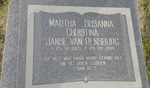 RENSBURG Martha Susanna Christina, Janse van 1923-1984