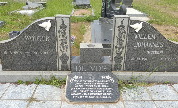 VOS Wouter, de 1909-1980 & Willem Johannes 1911-1997