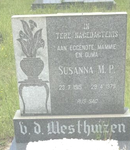 WESTHUIZEN Susanna M. P., van der 1915-1979