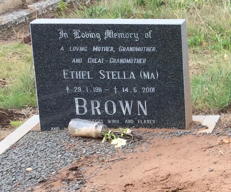 BROWN Ethel Stella 1911-2001