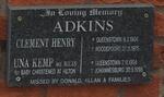 ADKINS Clement Henry 1904-1975 & Una Kemp MILES 1904-1998