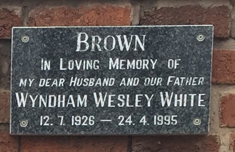 BROWN Wyndham Wesley White 1926-1995