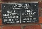 LANGFIELD Fred Mowbray 1919-2009 & Mavis Elizabeth DRENNAN 1920-1977