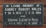MILES Aubrey Robert 1922-1985 & Susanna Elizabeth 1923-2000
