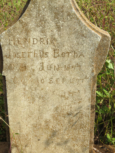BOTHA Hendrik Josephus 1877-1897