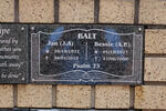 BALT J.A. 1922-2012 & A.P. 1927-2009