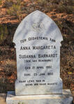 BARNARDT Anna Margareta Susanna VAN RENSBURG 1882-1955