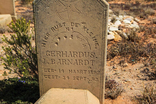 BARNARDT Gerhardus J. 1892-1892