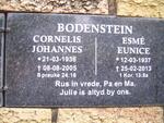 BODENSTEIN Cornelis Johannes 1936-2005 & Esme Eunice 1937-2013