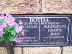 BOTHA ? Carolus 1951-2015 & Maria Carolina Elizabeth 1957-