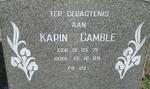GAMBLE Karin 1971-1989