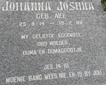 ? Johanna Joshua nee NEL 1914-1988