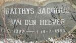 HEEVER Matthys Jacobus, van den 1922-1990