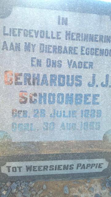 SCHOONBEE Gerhardus J.J. 1889-1955