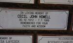 HOWELL Cecil John 1912-1989