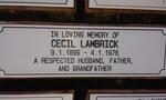 LAMBRICK Cecil 1899-1976