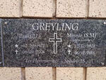 GREYLING P.J. 1923-2006 & S.M. CARELSE 1928-2015