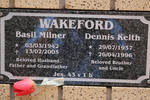 WAKEFORD Dennis Keith 1937-1996 :: WAKEFORD Basil Milner 1942-2005