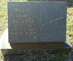 COETZEE Petrus Jacobus 1889-1966 & Maria Petronella Magrieta 1887-1975