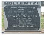 MOLLENTZE Violet Somers nee ECKLEY 1905-1982
