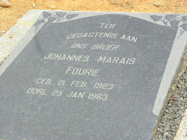 FOURIE Johannes Marais 1923-1963