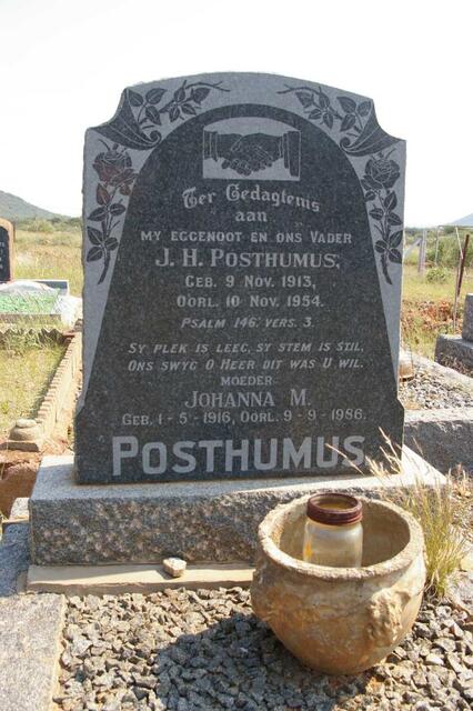 POSTHUMUS J.H. 1913-1954 & Johanna M. 1916-1986