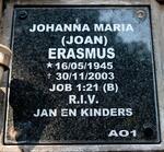 ERASMUS Johanna Maria 1945-2003
